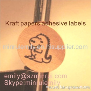 Custom Brown Kraft Labels,cute Small Round Labels 